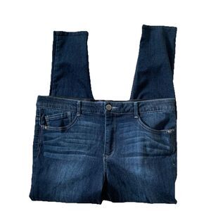 Democracy High Rise Jeans Women’s Size 16 Indigo Blue Skinny Ab Solution Stretch